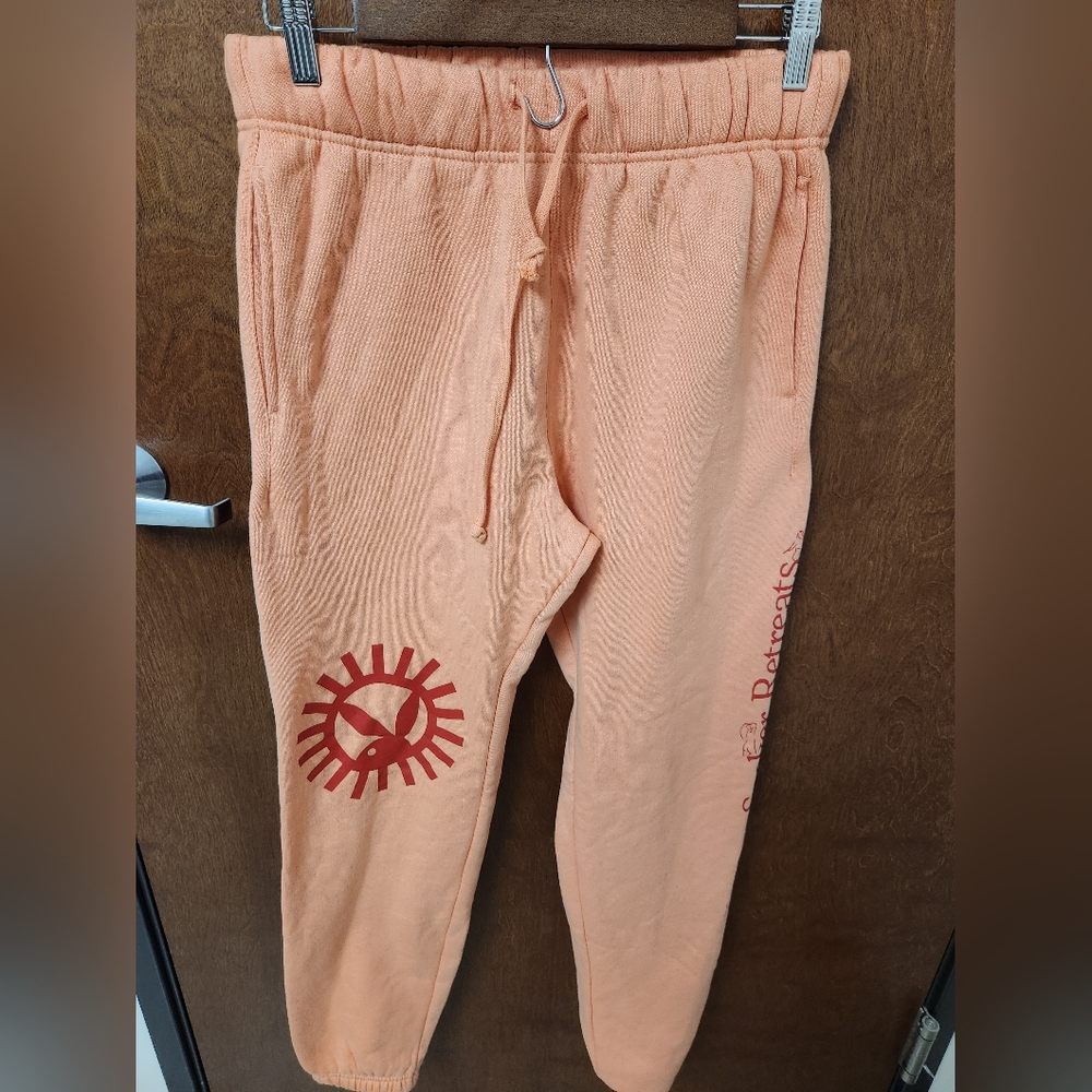 PLAYBOY Coral Joggers with Crimson Design Pleasure Seeker Retreat